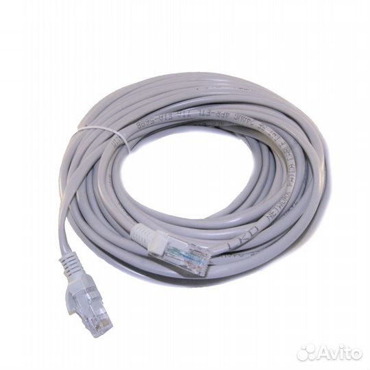 Сетевой кабель патчкорд для интернета 10 м 1 Gbps