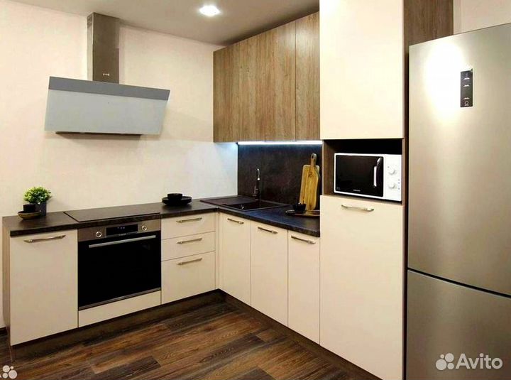 Кухонный гарнитур угловой в потолок на заказ