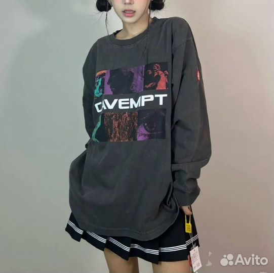 Лонгслив Cavempt женский серый