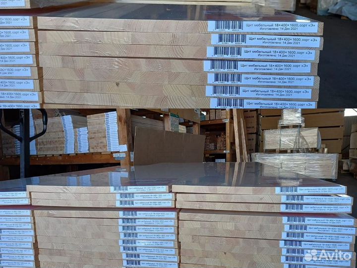 Мебельный щит 18*300*4000 мм сорт C, сращенный