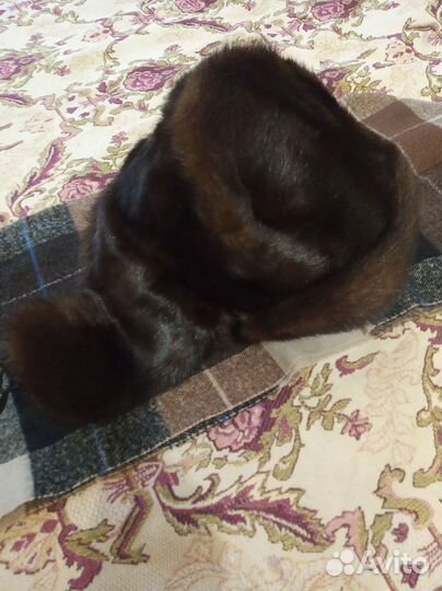 Норковая шапка мужская ушанка