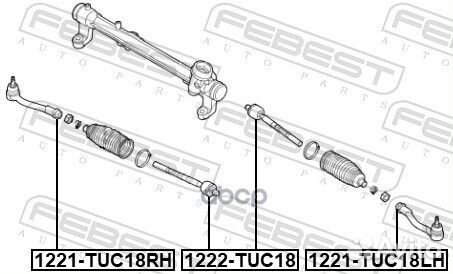 Наконечник рулевой левый 1221TUC18LH Febest