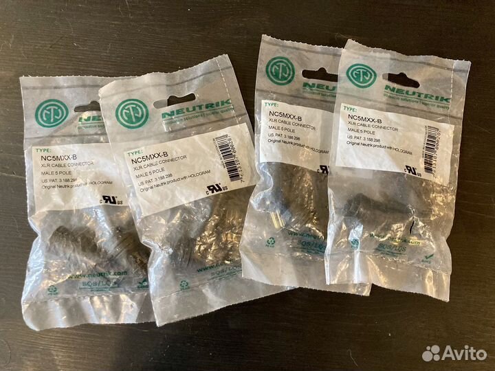 Разъемы Neutrik XLR 5pin папа