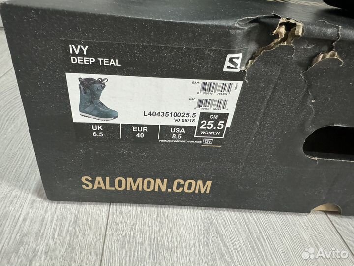 Сноубордические ботинки salomon 37-38