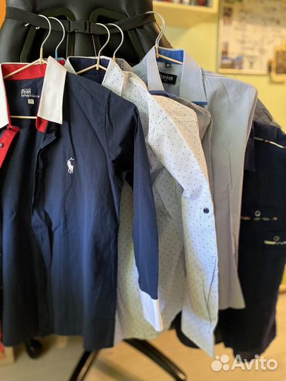 Рубашки фирменные на мальчика 134 140