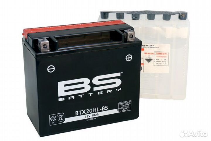 Аккумулятор BTX20HL-BS (YTX20L-BS)