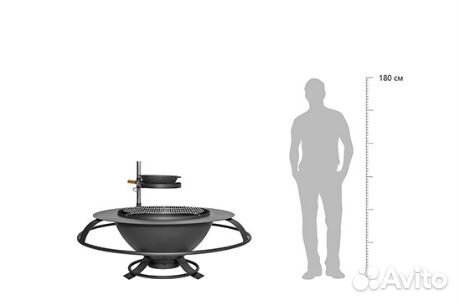 Очаг с подставкой для ног (Модель Очаг-2)