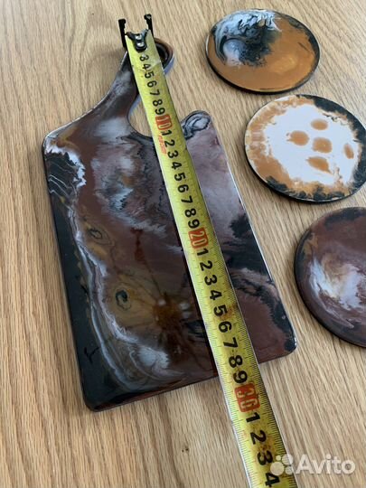 Набор с подносом для чая и кофе эпоксидная смола