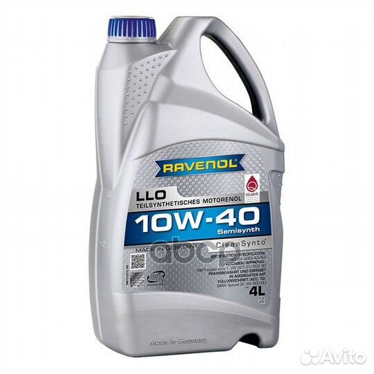 Масло моторное 10W-40 п/с LLO ravenol 4л /кор.4