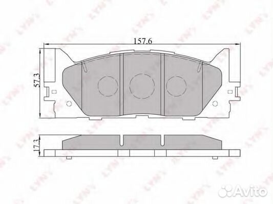 Комплект тормозных колодок BD7530 lynxauto