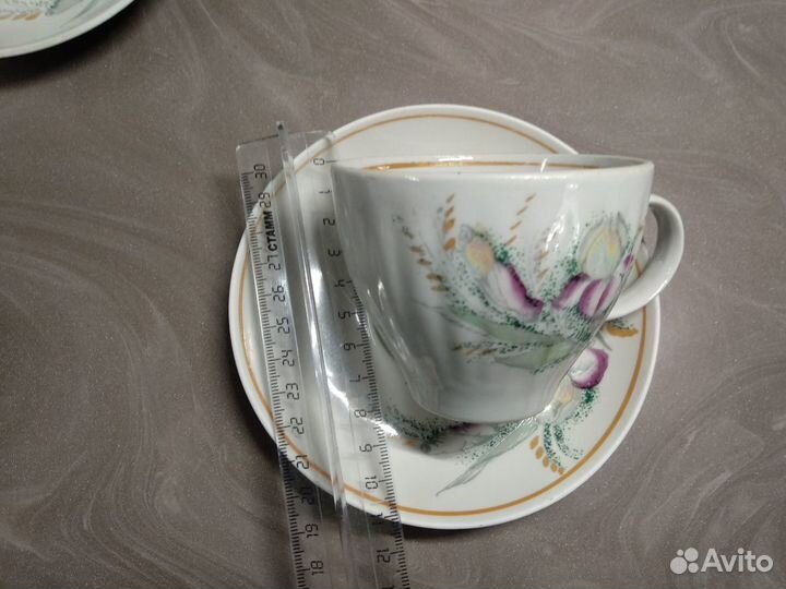 Чайные кружки, чайная пара, сервиз на 4 персоны