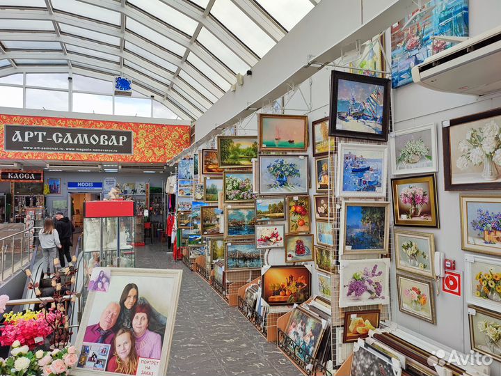 Картина маслом сельский пейзаж