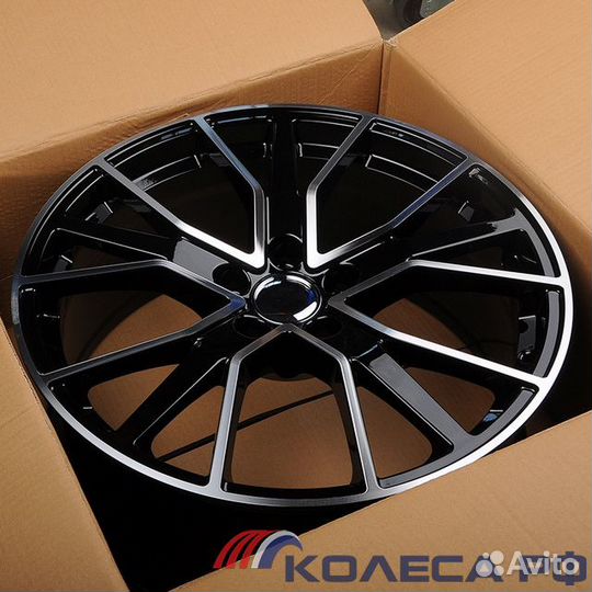 Диски D5348 9.5/22 5x112 ET26 d66.5 black machined face