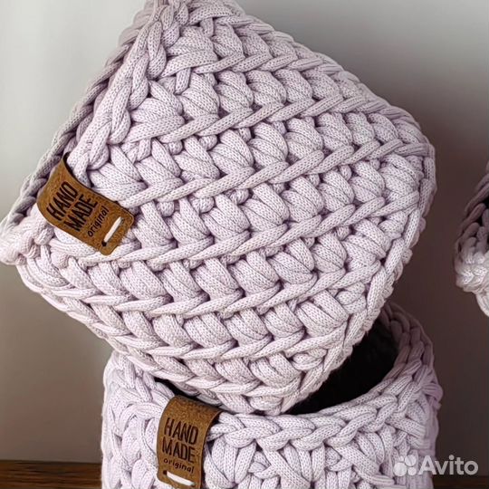 Корзина вязаная крючком