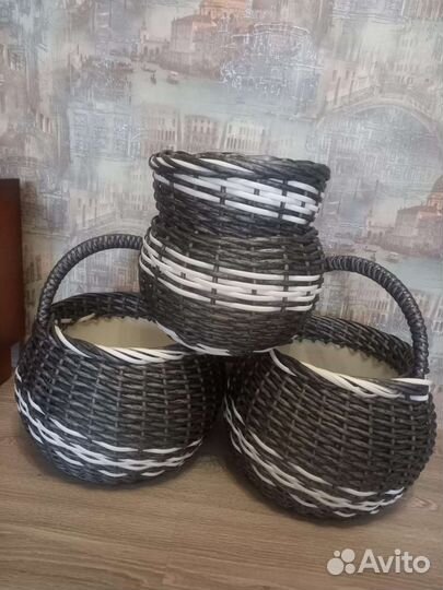 Кашпо для цветов Из ротанга