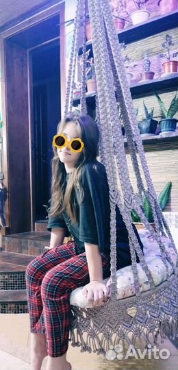 Подвесное кресло гамак макраме