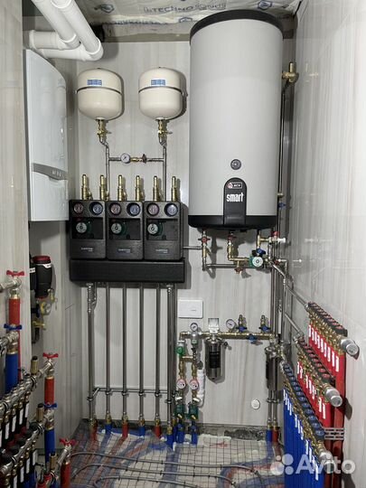 Монтаж систем отопления, водоснабжения, теплый пол