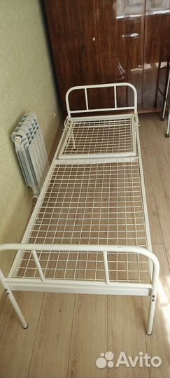 Кровать металлическая односпальная медицинская
