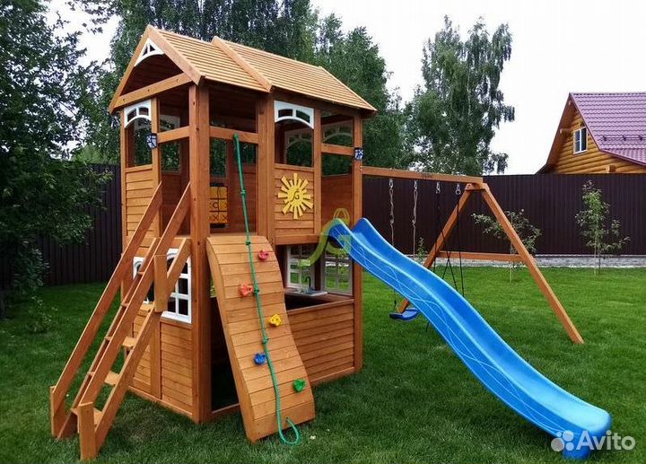 Детская площадка из дерева Клубный домик 2 Luxe