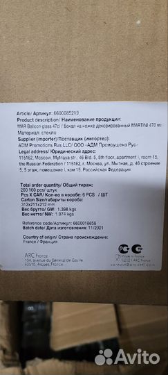 Бокалы martini