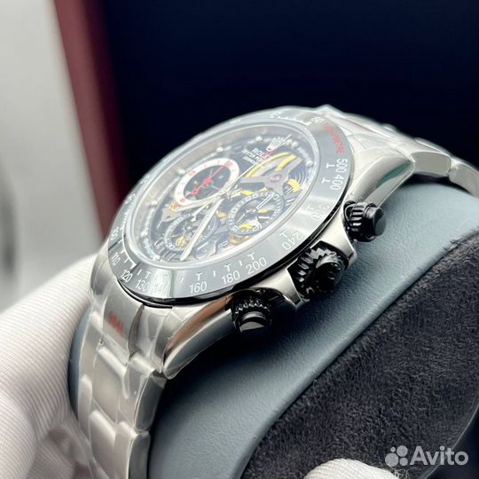 Rolex Daytona steel скелетон часы