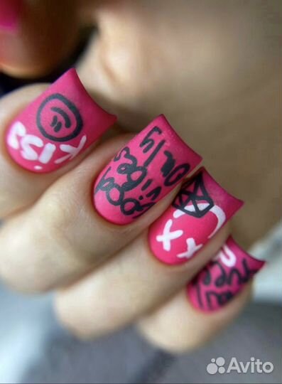 Маникюр с покрытием гель лак, наращивание