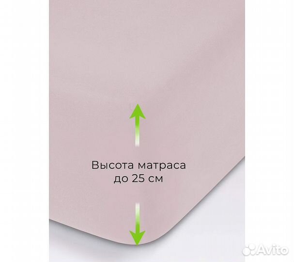 Простынь GoodNight Трикотаж 160х200х20 Розовый на