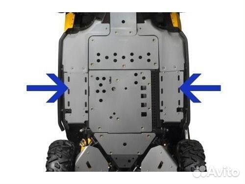 Защита днища задняя боковая алюминиевая Maverick