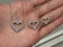 Золотая подвеска Сердце Tiffany с бриллиантами