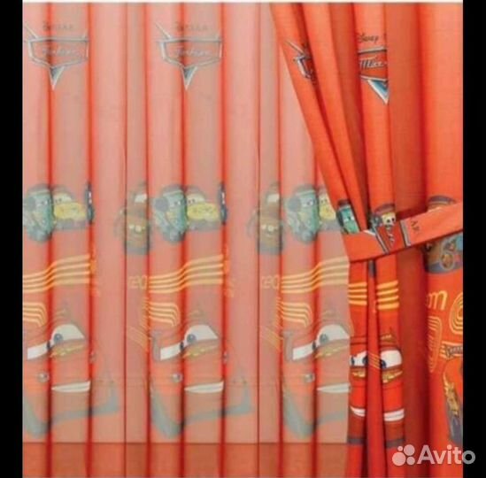 Шторы тюль в детскую Тачки