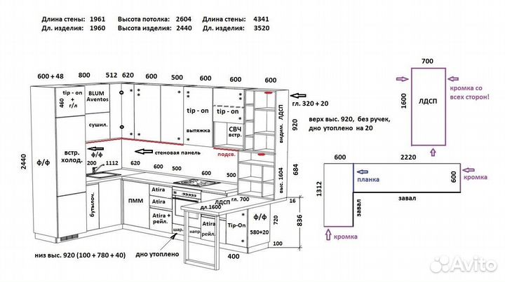 Кухонный гарнитур от производителя