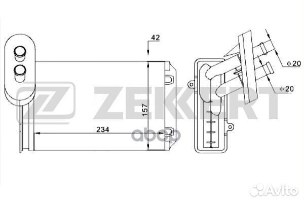 Радиатор отоп. Audi A3 96- Seat Arosa 97- Sko