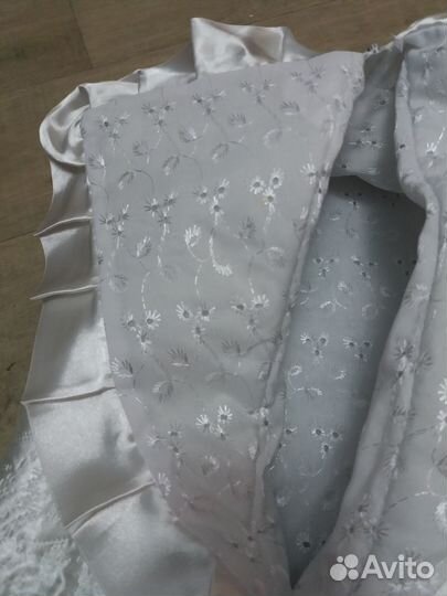 Конверт на выписку новорожденных белый