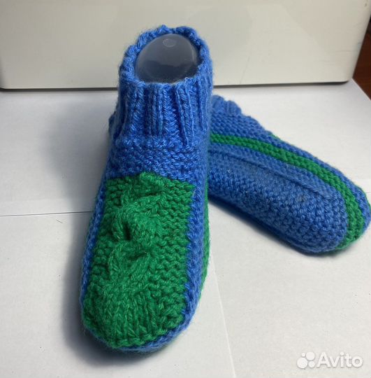 Носки-тапочки домашние ручной работы