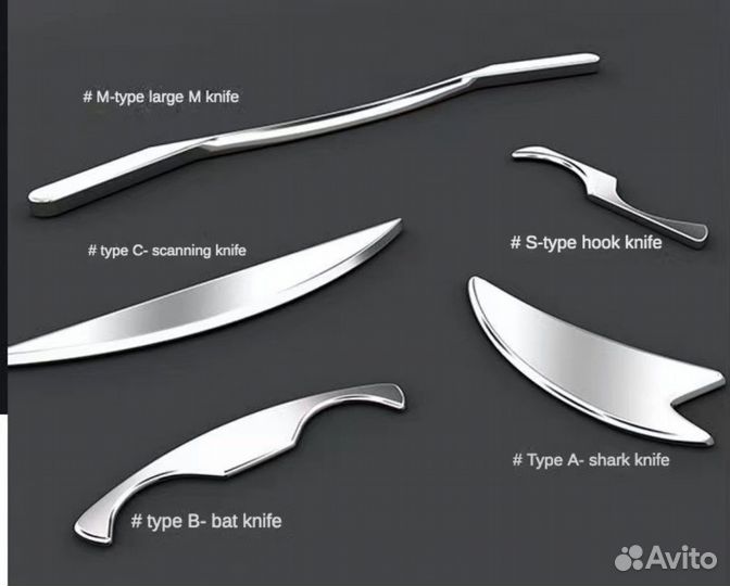 Блэйд/скребок для массажа гуаша стальной