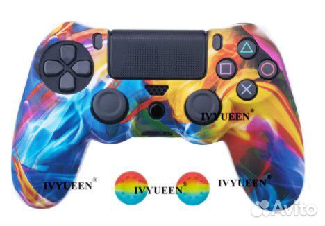 Чехол для геймпада силиконовый Dualshock 4 Граффит