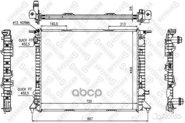 10-25524-SX радиатор системы охлаждения МКПП A