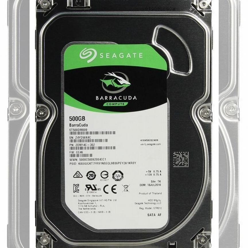 [ST500DM009] Жесткий Диск Seagate 500gb Sata3,5 St500dm009