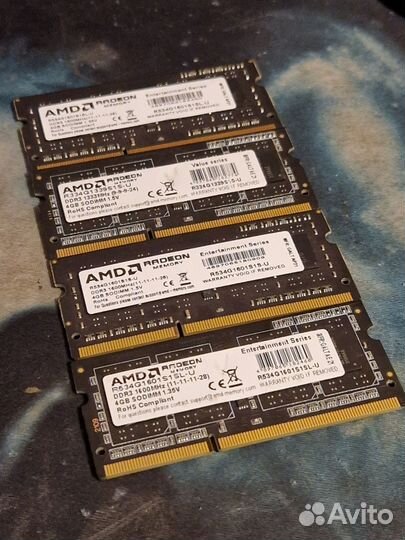 Озу для ноутбука DDR3 4Gb