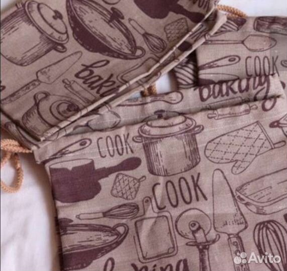 Льняные мешочки для хранения, набор из 6 шт, новые