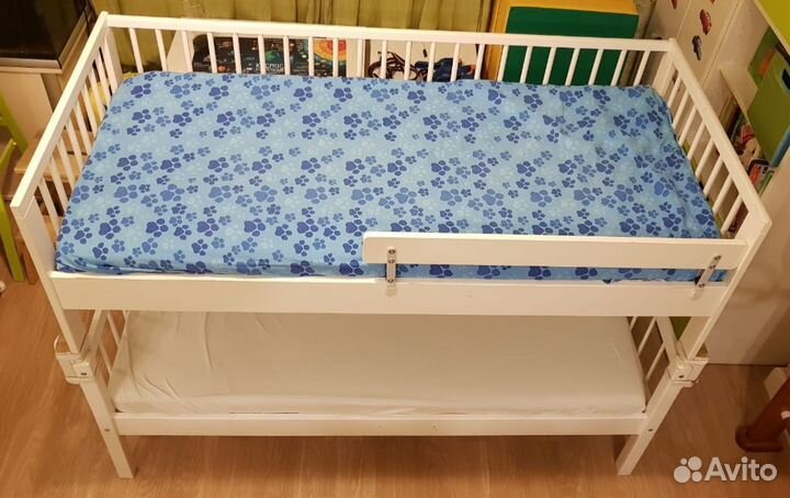 Кровать подростковая гулливер+матрас+наматрасник