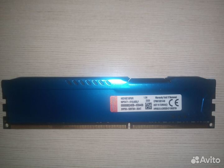 Kingston hyperx 8gb 1600 Mhz DDR3
