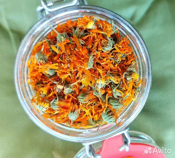 Календула сушеная. Соцветия календулы. Сбор 2023