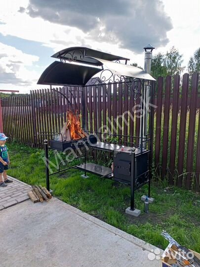 Кованные мангалы с крышей