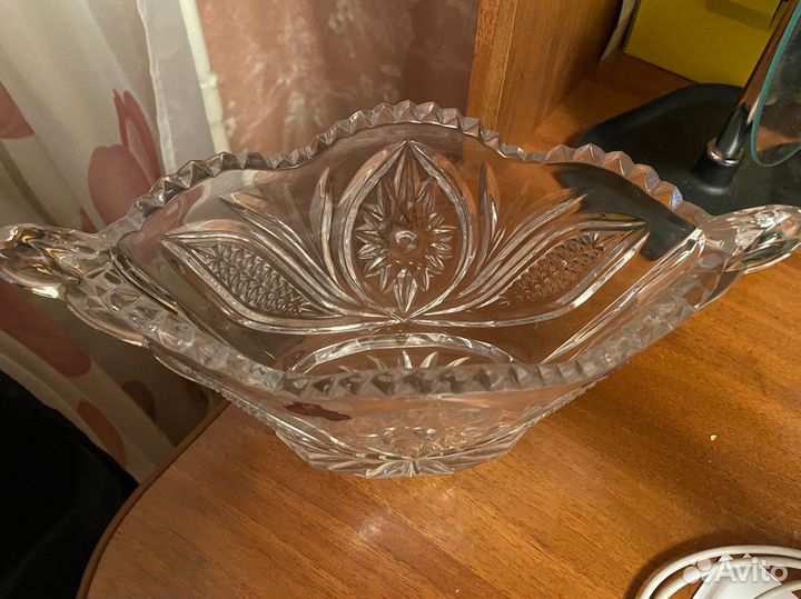 Хрустальная ваза для фруктов гхз