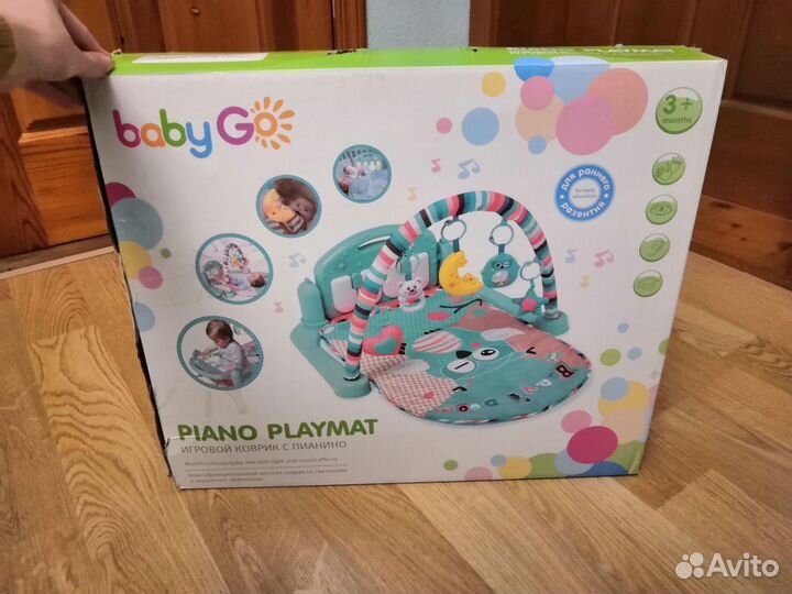 Игровой развивающий коврик с пианино baby GO