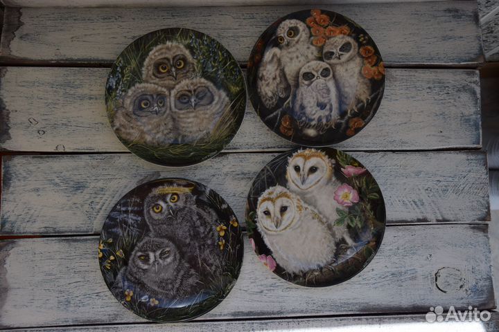 Тарелки декоративные Wedgwood. Серия совята