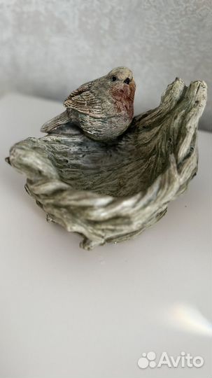 Ваза новая для декора с птичкой