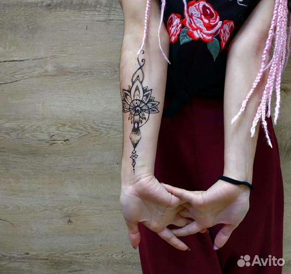 Тату хной, мехенди, временные татуировки