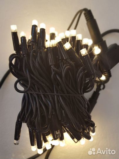 Гирлянда Kurato уличная нить темн.провод, 10 метро